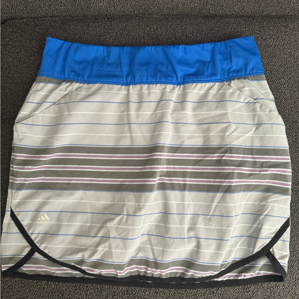 Adidas Women's Golf Skirt - Blue and Gray